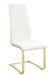 Montclair Side Chairs White and Rustic Brass (Set of 4) - Imperial Furniture (Las Vegas, NV) - Multi Location