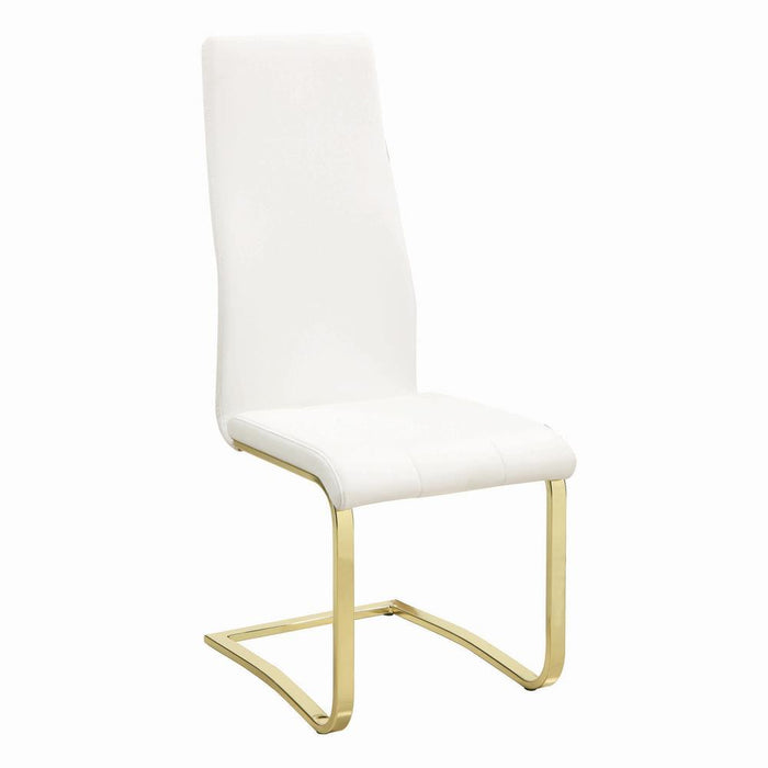 Montclair Side Chairs White and Rustic Brass (Set of 4) - Imperial Furniture (Las Vegas, NV) - Multi Location