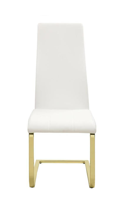 Montclair Side Chairs White and Rustic Brass (Set of 4) - Imperial Furniture (Las Vegas, NV) - Multi Location