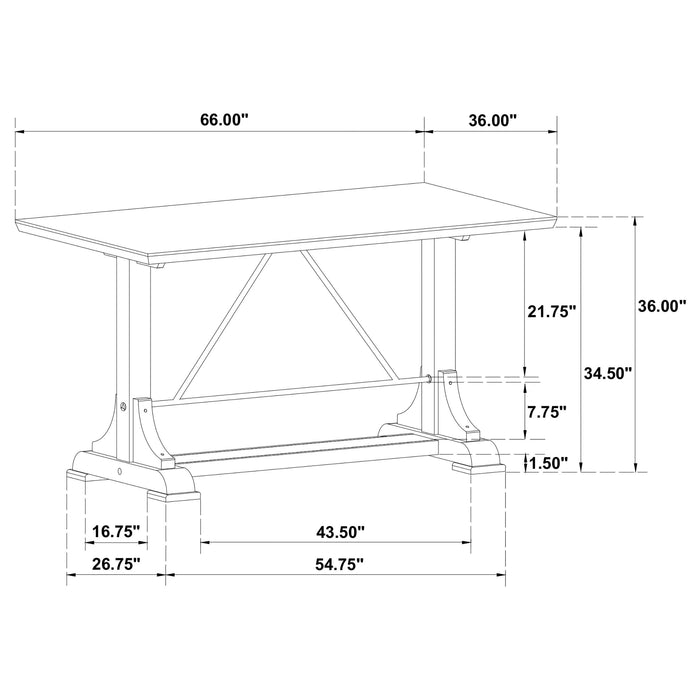 Aldrich 5 Pc Counter Height Dining Set - Imperial Furniture (Las Vegas, NV) - Multi Location