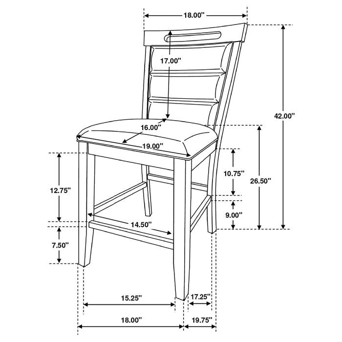 Aldrich 5 Pc Counter Height Dining Set - Imperial Furniture (Las Vegas, NV) - Multi Location