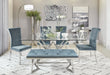 Beaufort 6-piece Dining Set Dark Grey and Chrome - Imperial Furniture (Las Vegas, NV) - Multi Location