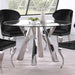 Alaia Round Glass Top Dining Table Clear and Chrome - Imperial Furniture (Las Vegas, NV) - Multi Location