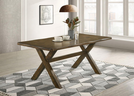 Alston X-shaped Dining Table Knotty Nutmeg - Imperial Furniture (Las Vegas, NV) - Multi Location