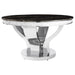 Anchorage Round Dining Table Chrome and Black - Imperial Furniture (Las Vegas, NV) - Multi Location