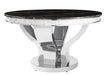 Anchorage Round Dining Table Chrome and Black - Imperial Furniture (Las Vegas, NV) - Multi Location