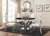 Anchorage Round Dining Table Chrome and Black - Imperial Furniture (Las Vegas, NV) - Multi Location