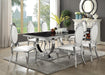 Antoine Rectangular Dining Table Chrome and Black - Imperial Furniture (Las Vegas, NV) - Multi Location