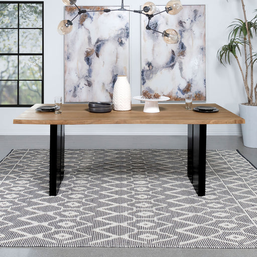 Bradshaw Rectangular Live Edge Dining Table Natural Acacia and Black - Imperial Furniture (Las Vegas, NV) - Multi Location