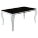 Carone Rectangular Dining Table Chrome and Black - Imperial Furniture (Las Vegas, NV) - Multi Location