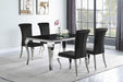 Carone Rectangular Dining Table Chrome and Black - Imperial Furniture (Las Vegas, NV) - Multi Location