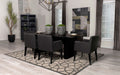 Catherine Rectangular Double Pedestal Dining Table Black - Imperial Furniture (Las Vegas, NV) - Multi Location