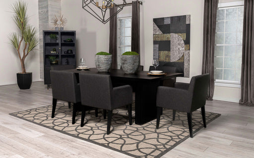 Catherine Rectangular Double Pedestal Dining Table Black - Imperial Furniture (Las Vegas, NV) - Multi Location