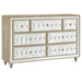 Antonella 7-drawer Upholstered Dresser Ivory and Camel - Imperial Furniture (Las Vegas, NV) - Multi Location