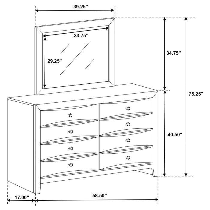 Briana Dresser With Mirror - Imperial Furniture (Las Vegas, NV) - Multi Location