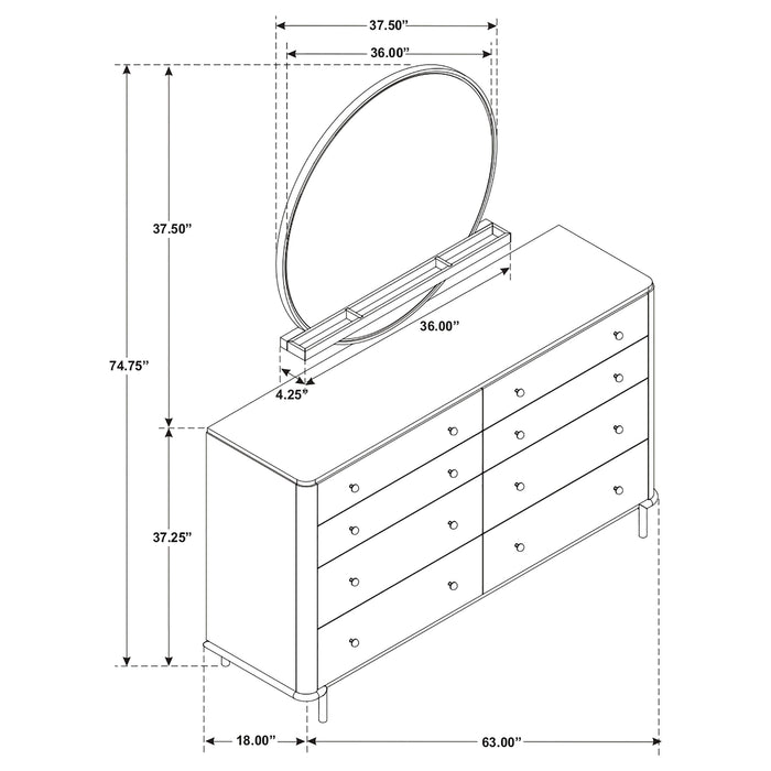 Arini Dresser With Mirror - Imperial Furniture (Las Vegas, NV) - Multi Location