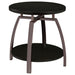 Dacre Round End Table Dark Grey and Black Nickel - Imperial Furniture (Las Vegas, NV) - Multi Location