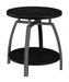 Dacre Round End Table Dark Grey and Black Nickel - Imperial Furniture (Las Vegas, NV) - Multi Location