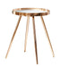 Kaelyn Round Mirror Top End Table Gold - Imperial Furniture (Las Vegas, NV) - Multi Location