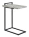 Maxwell C-shaped Accent Table Cement and Gunmetal - Imperial Furniture (Las Vegas, NV) - Multi Location
