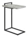 Maxwell C-shaped Accent Table Cement and Gunmetal - Imperial Furniture (Las Vegas, NV) - Multi Location