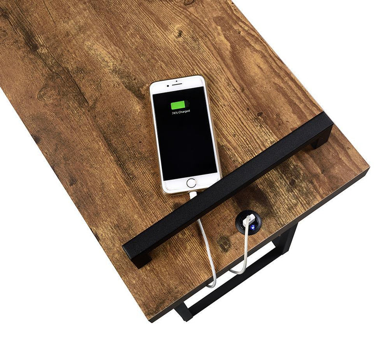 Maxwell C-shaped Accent Table with USB Charging Port - Imperial Furniture (Las Vegas, NV) - Multi Location