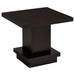 Reston Pedestal Square End Table Cappuccino - Imperial Furniture (Las Vegas, NV) - Multi Location