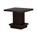 Reston Pedestal Square End Table Cappuccino - Imperial Furniture (Las Vegas, NV) - Multi Location