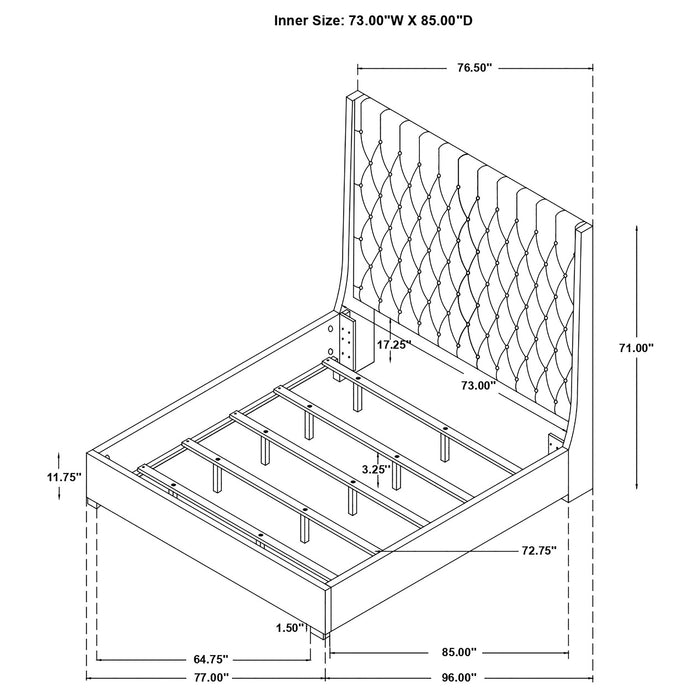 Camille Eastern / California King Headboard - Imperial Furniture (Las Vegas, NV) - Multi Location