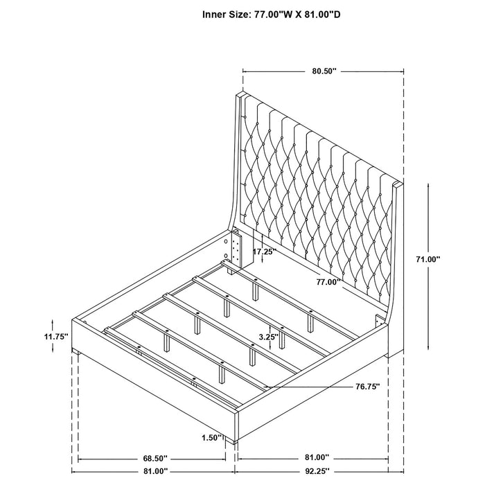 Camille Eastern King Headboard - Imperial Furniture (Las Vegas, NV) - Multi Location