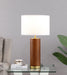Aziel Drum Shade Bedside Table Lamp Cappuccino and Gold - Imperial Furniture (Las Vegas, NV) - Multi Location