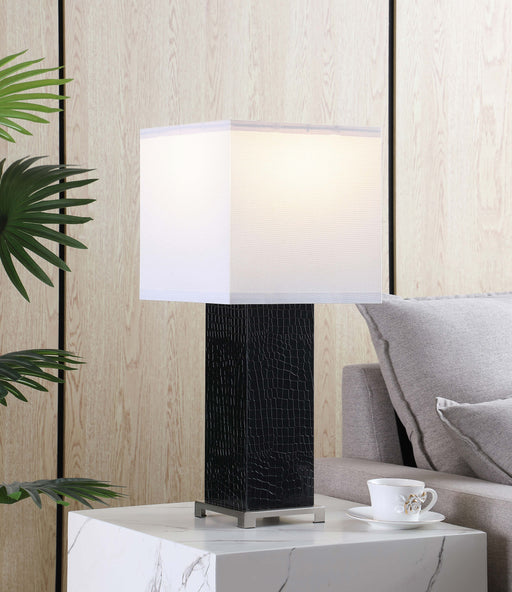 Bridle Square Shade Bedside Table Lamp Black - Imperial Furniture (Las Vegas, NV) - Multi Location