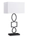 Leorio Rectangular Shade Table Lamp White and Black - Imperial Furniture (Las Vegas, NV) - Multi Location