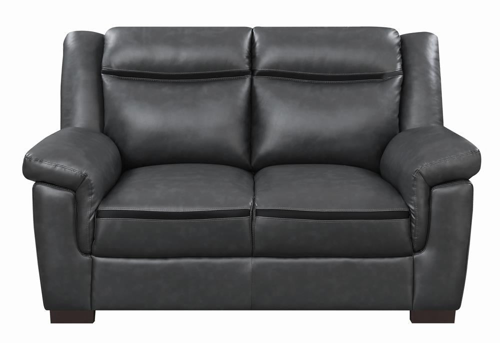 Arabella Pillow Top Upholstered Loveseat Grey - Imperial Furniture (Las Vegas, NV) - Multi Location