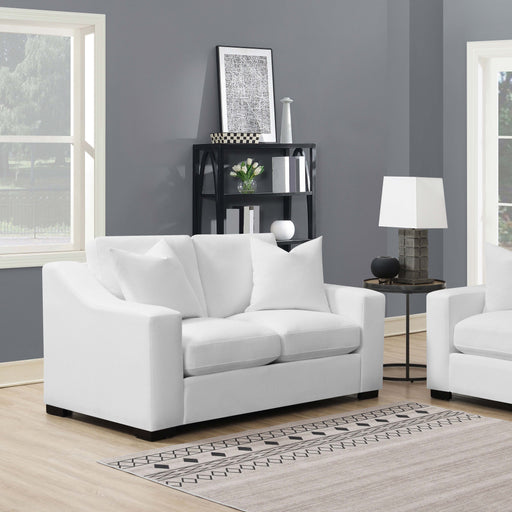 Ashlyn Upholstered Sloped Arms Loveseat White - Imperial Furniture (Las Vegas, NV) - Multi Location