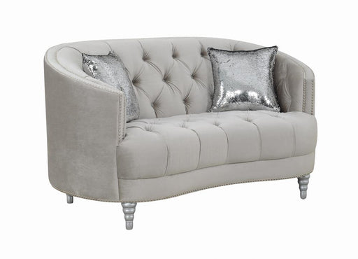 Avonlea Sloped Arm Tufted Loveseat Grey - Imperial Furniture (Las Vegas, NV) - Multi Location