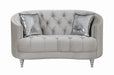 Avonlea Sloped Arm Tufted Loveseat Grey - Imperial Furniture (Las Vegas, NV) - Multi Location