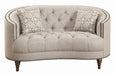 Avonlea Sloped Arm Upholstered Loveseat Trim Grey - Imperial Furniture (Las Vegas, NV) - Multi Location