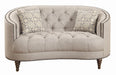 Avonlea Sloped Arm Upholstered Loveseat Trim Grey - Imperial Furniture (Las Vegas, NV) - Multi Location