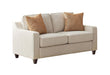 Christine Upholstered Cushion Back Loveseat Beige - Imperial Furniture (Las Vegas, NV) - Multi Location
