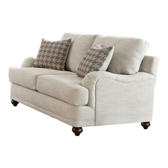 Glenn Cushion Back Loveseat Light Grey - Imperial Furniture (Las Vegas, NV) - Multi Location