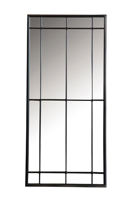 Annetta Rectangular Window Pane Wall Mirror Black - Imperial Furniture (Las Vegas, NV) - Multi Location