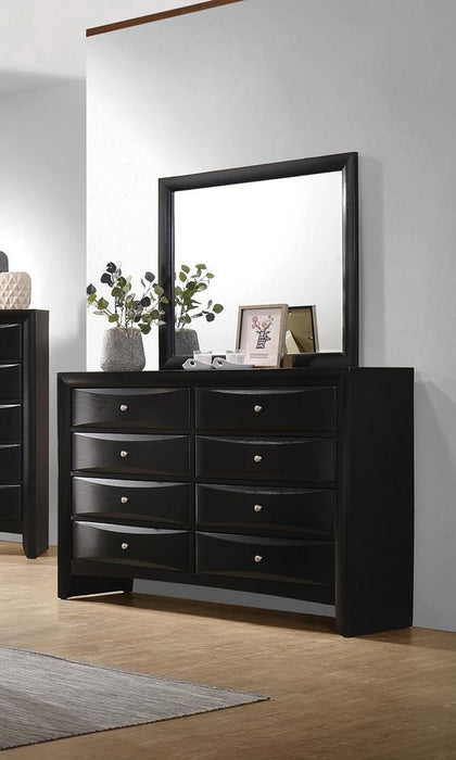 Briana Rectangle Dresser Mirror Black - Imperial Furniture (Las Vegas, NV) - Multi Location