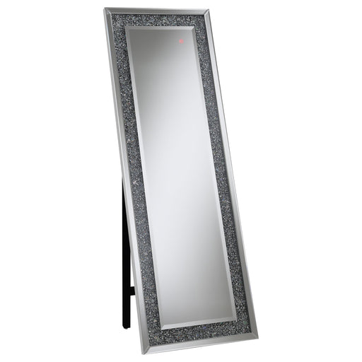 Carisi Rectangular Standing Mirror with LED Lighting Silver - Imperial Furniture (Las Vegas, NV) - Multi Location