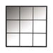 Quetzal Square Window Pane Wall Mirror Black - Imperial Furniture (Las Vegas, NV) - Multi Location