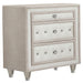 Antonella 3-drawer Upholstered Nightstand Ivory and Camel - Imperial Furniture (Las Vegas, NV) - Multi Location