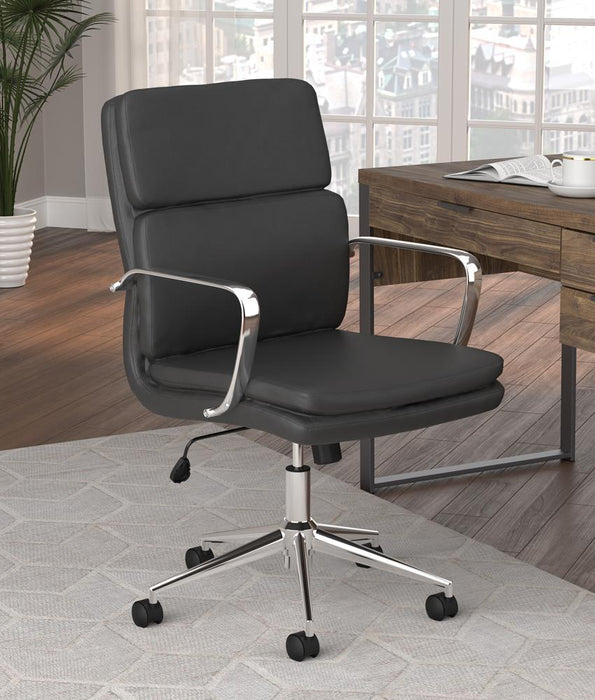 Ximena Standard Back Upholstered Office Chair Black - Imperial Furniture (Las Vegas, NV) - Multi Location