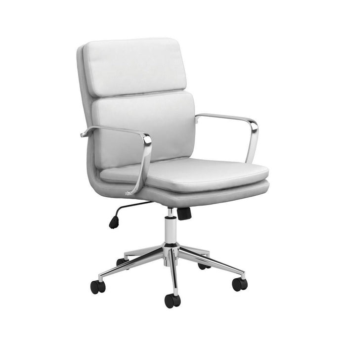 Ximena Standard Back Upholstered Office Chair White - Imperial Furniture (Las Vegas, NV) - Multi Location