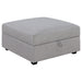 Cambria Upholstered Square Storage Ottoman Grey - Imperial Furniture (Las Vegas, NV) - Multi Location
