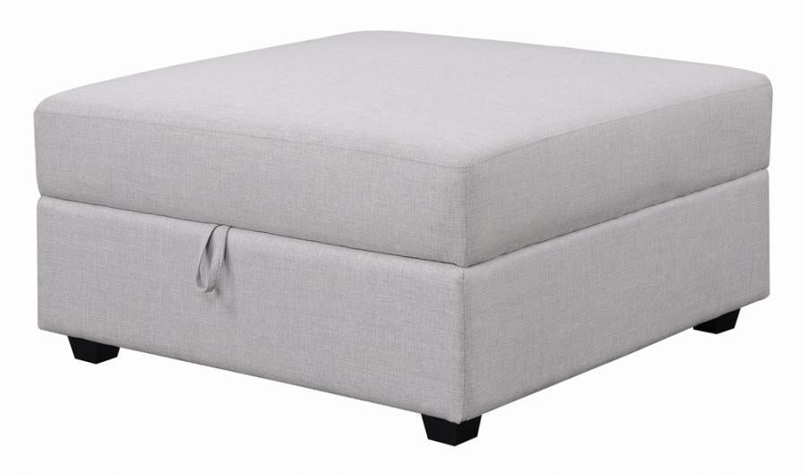 Cambria Upholstered Square Storage Ottoman Grey - Imperial Furniture (Las Vegas, NV) - Multi Location